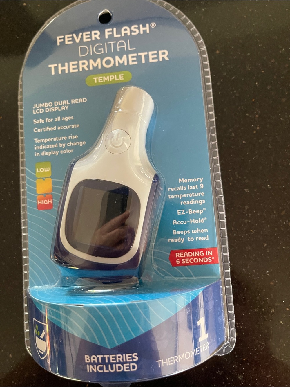 Fever Flash Digital Thermometer - White & Navy